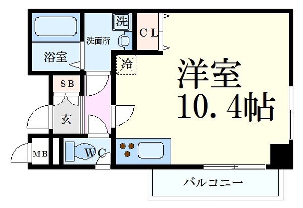 兵庫駅 徒歩6分 4階の物件間取画像